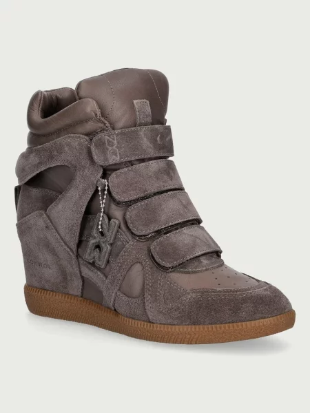 Nokwol Eden Smog Leather Suede tenisice za žene od brušene kože smeđa