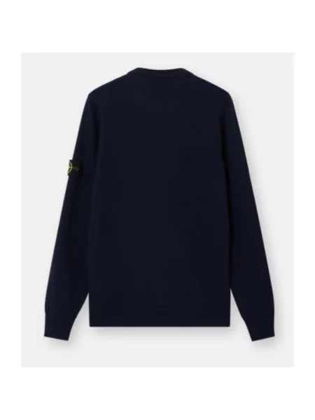 Sweter Stone Island wełniany z kamieniami niebieski