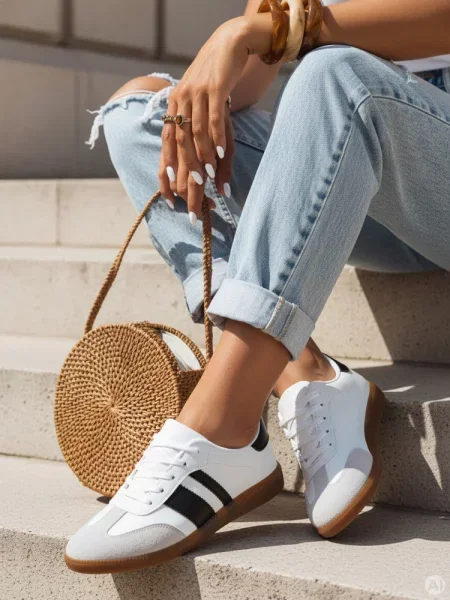Sportowe sneakersy NISTI Dstreet białe