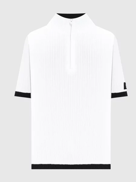 Топ з нашивкою логотипа Juun.j білий