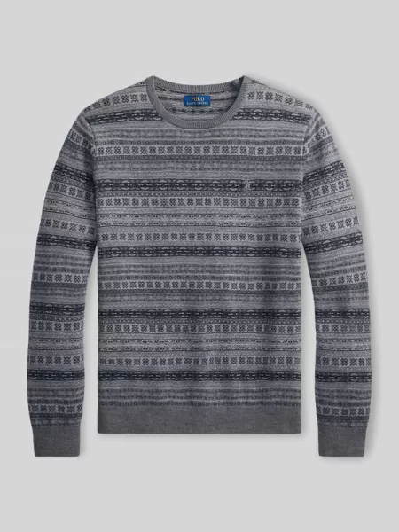 Sweter z wełny o kroju regular fit z detalem z logo Polo Ralph Lauren