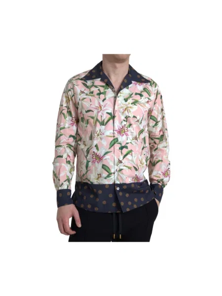Koszula Dolce And Gabbana casual różowa