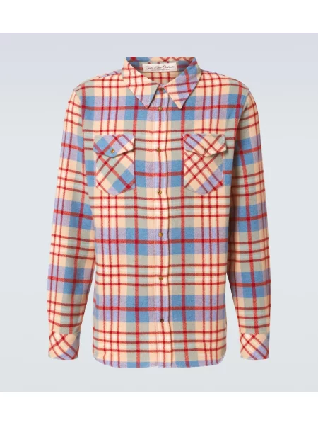 Kašmírová kostkovaná běžecká košile God's True Cashmere