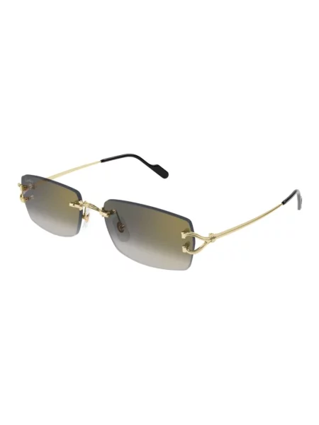 Cartier Akcesoria Mężczyzna ONE SIZE Okulary przeciwsłoneczne bez oprawek żółty