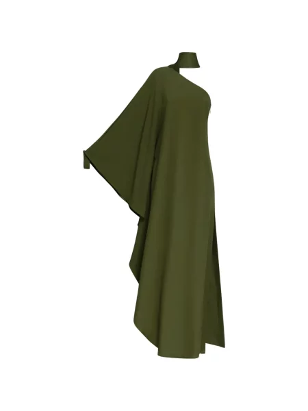 Rochie maxi Taller Marmo asimetrică verde
