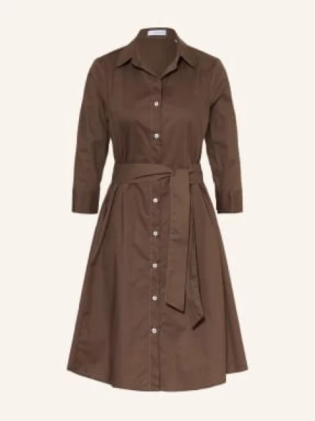 Rossana Diva Sukienka Koszulowa Z Rękawami braun brązowa