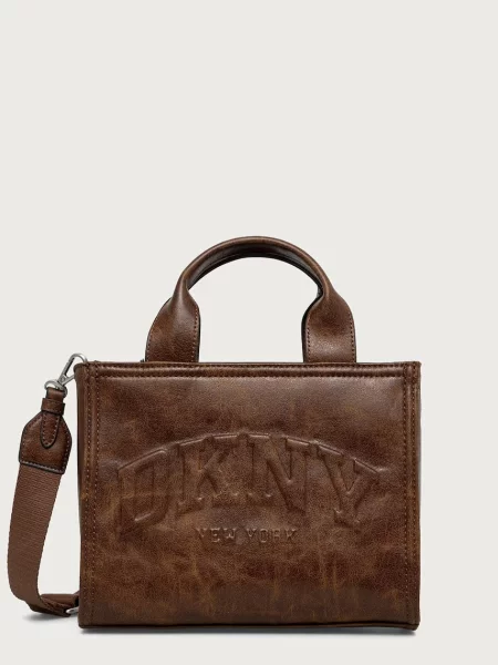 DKNY geantă crossbody pentru femei cu imitație de piele maro