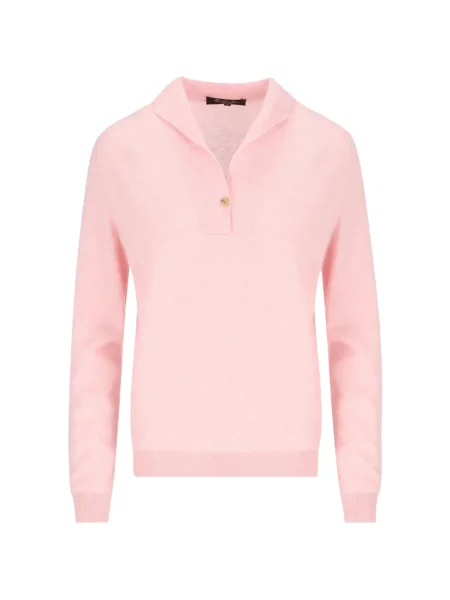 Gulerat tricou polo Loro Piana roz