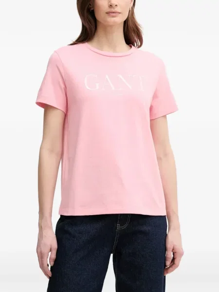 Tricou Gant cu broderie roz