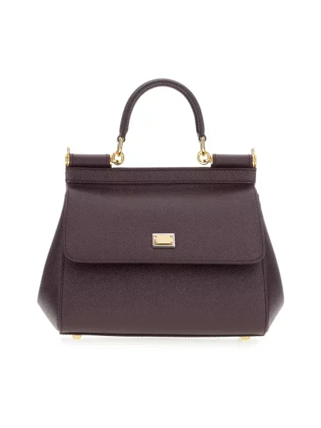 Torebka Dolce And Gabbana skórzana z nadrukiem czerwona