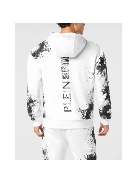Bluza z kapturem Plein Sport biała