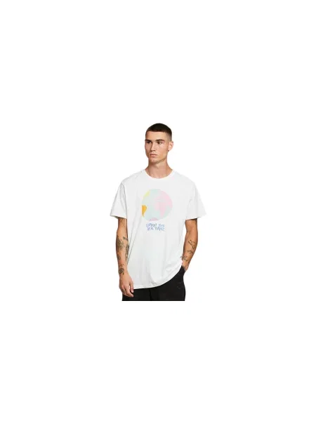 Dedicated T-shirt Stockholm Color Globe Off-White Mężczyźni Koszulki Dedicated Size: XL biały