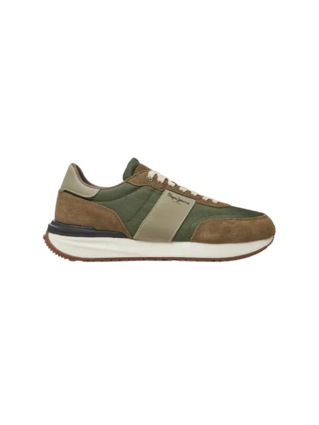 Sneakersy Pepe Jeans zamszowe zielone