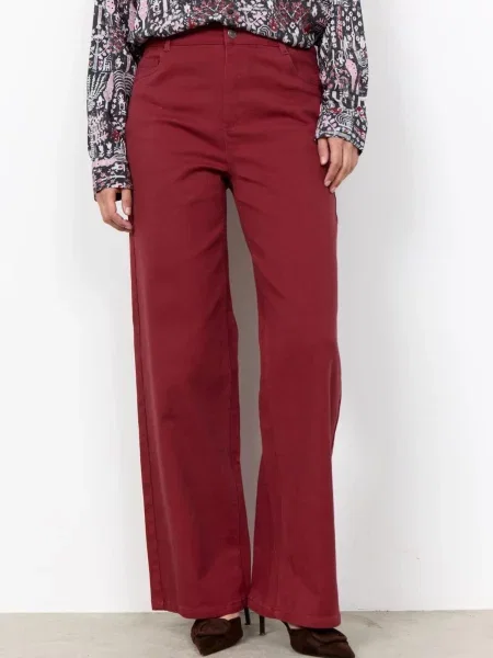 Soyaconcept Pantaloni SC-Bess Oxblood broek bordeaux roșu