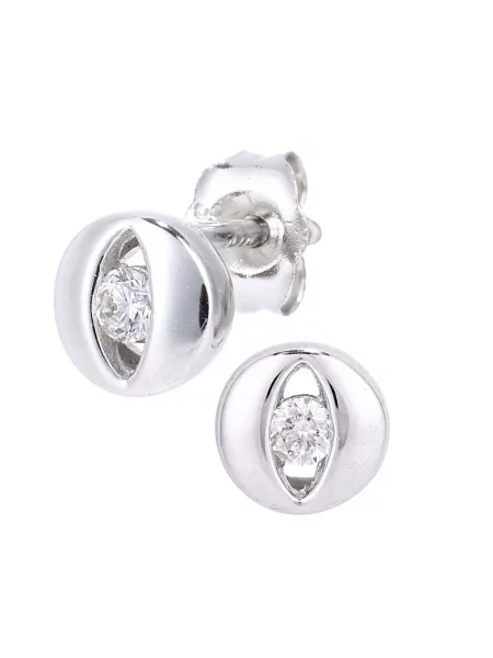 DIAMANT LETERNEL Náušnice Ohrstecker aus Weißgold mit Diamant stříbrná