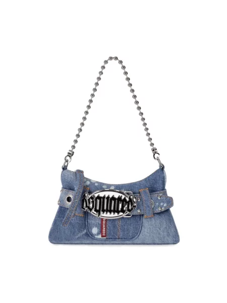 Maksi torebka Dsquared2 niebieska