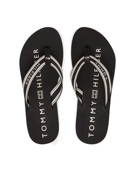Žabky Tommy Hilfiger Webbing Summer Sandal black černé