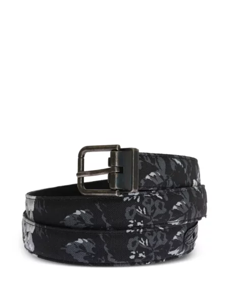 Curea Dolce & Gabbana cu model floral cu imagine negru