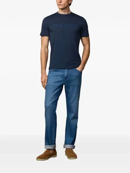 Tricou Hackett London cu imagine albastru