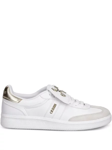Sneakerși Guess cu autograf alb