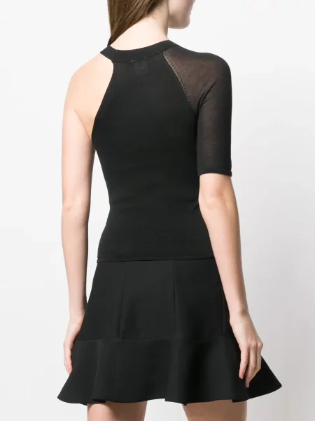 Cropp top Adidas cu un umăr gol cu nervuri negru