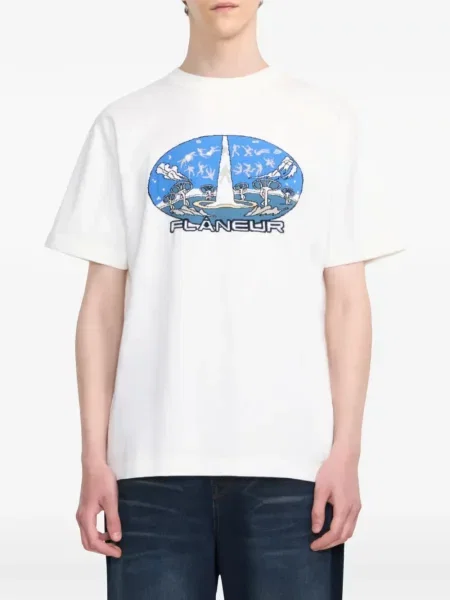 Tricou Flâneur tricotate alb