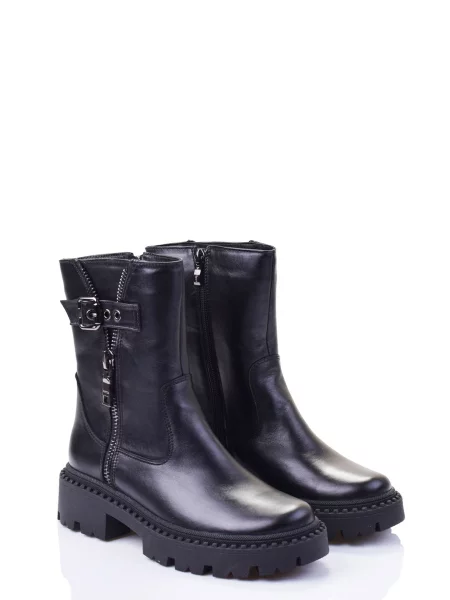 Кожаные ботинки Marco Piero черные