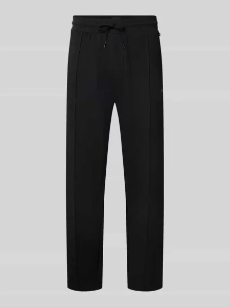 Spodnie dresowe o kroju regular fit z mieszanki bawełny model Sense Pants' Hugo Boss czarne