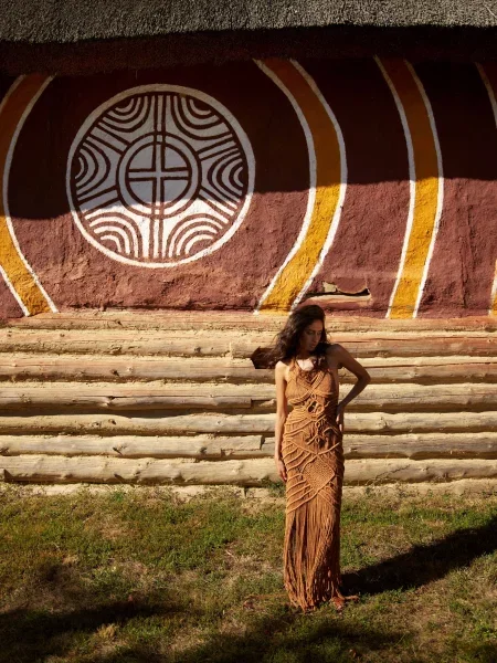 Сукня максі GNIZDO коричневий