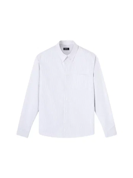 Koszula A.p.c. z twillu niebieska
