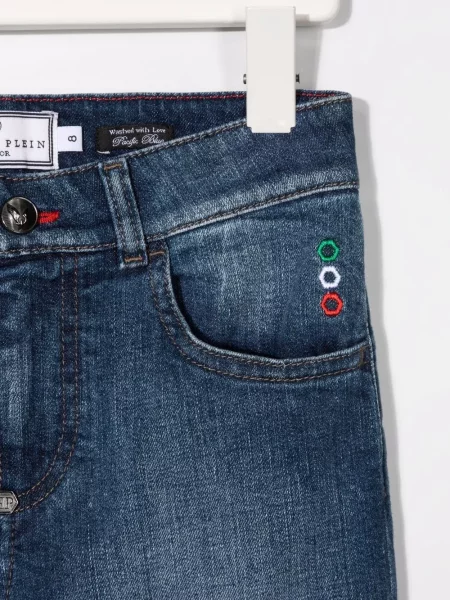 Jeansy dziecięce Philipp Plein niebieskie