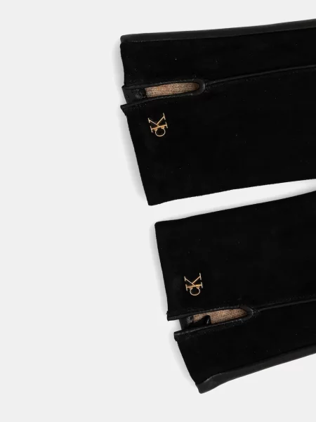 Calvin Klein rękawiczki skórzane czarny