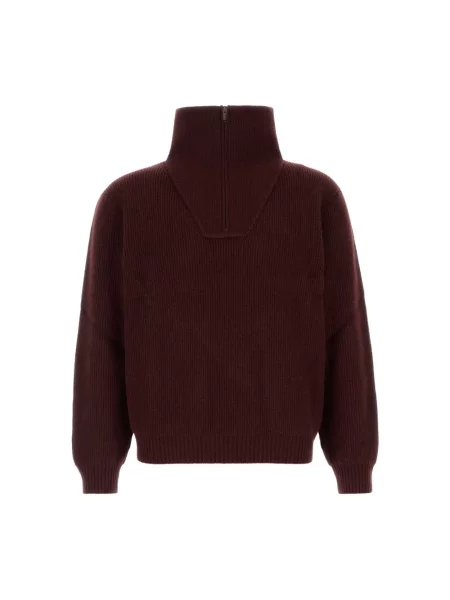 Sweter z golfem Saint Laurent czerwony