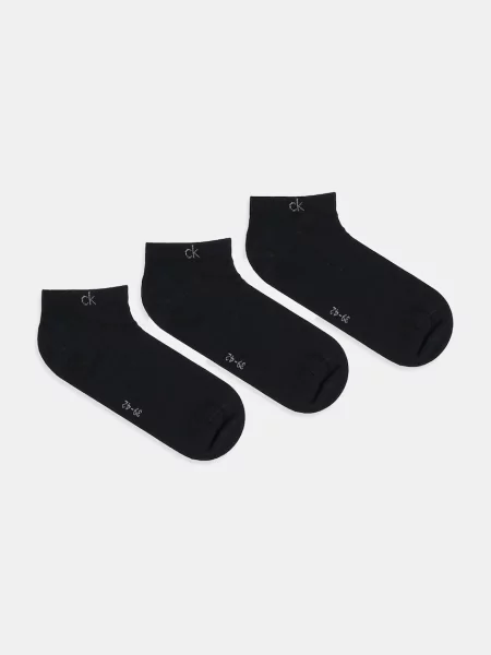 Skarpety z mieszanki bawełny w zestaw 3 szt. Calvin Klein czarne