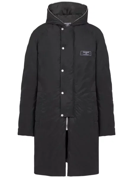 Пухено яке Balmain черно