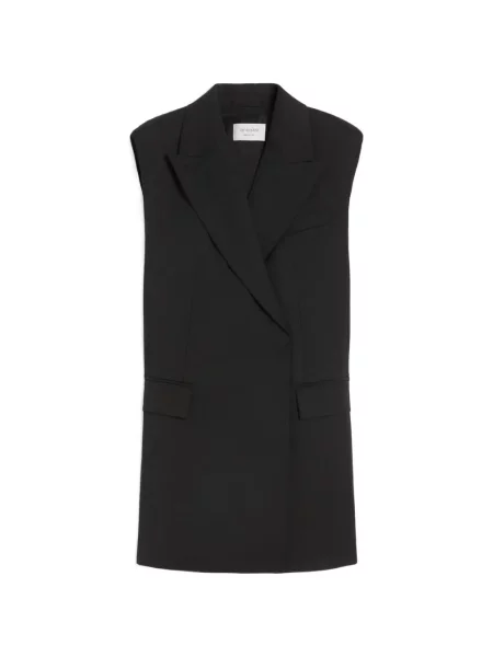 Палто Max Mara без ръкави черно