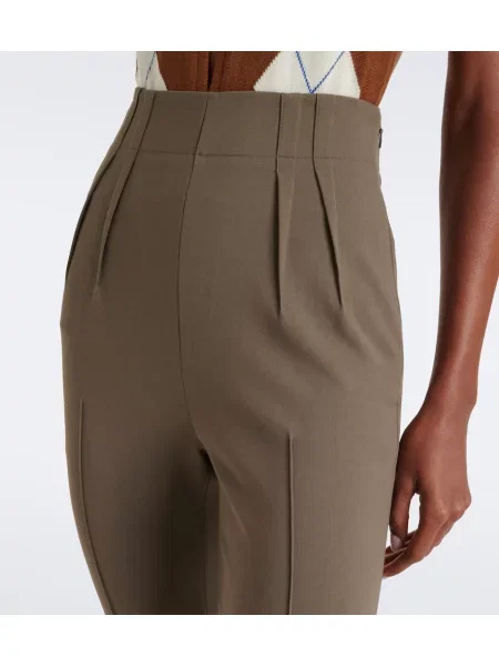 Leggings Mugler de lână verde