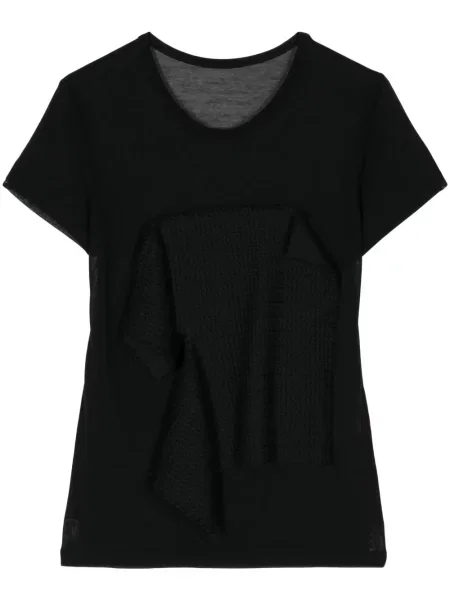 Tricou Y's drapate negru