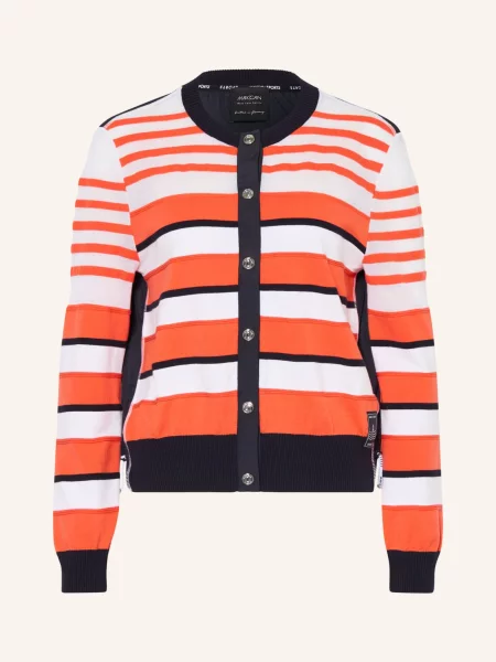 Marc Cain Svetr Z Kombinace Materiálů bright tomato