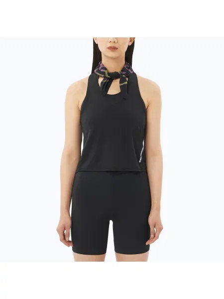 Короткая футболка Salomon черная