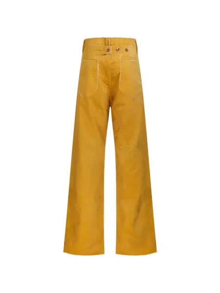 Pantaloni Kuro de catifea cord galben