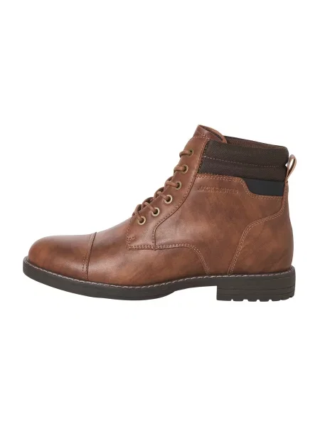 JACK & JONES Bocanci cu șireturi JFWDINNINGTON coniac maro