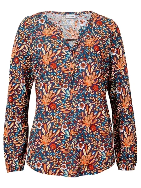 Tunika T-shirtowa z czystej bawełny organicznej pomarańczowa