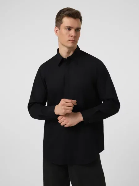 Сорочка повсякденна Armani Exchange темно-синій синя