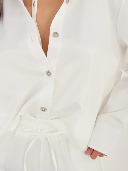 Pantaloni Lakerta elegante alb