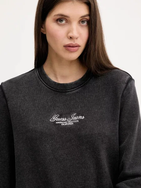 Свитер Guess Jeans с аппликацией черный