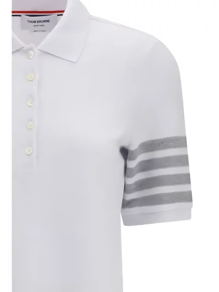 Rochie Thom Browne cu dungi de costum alb