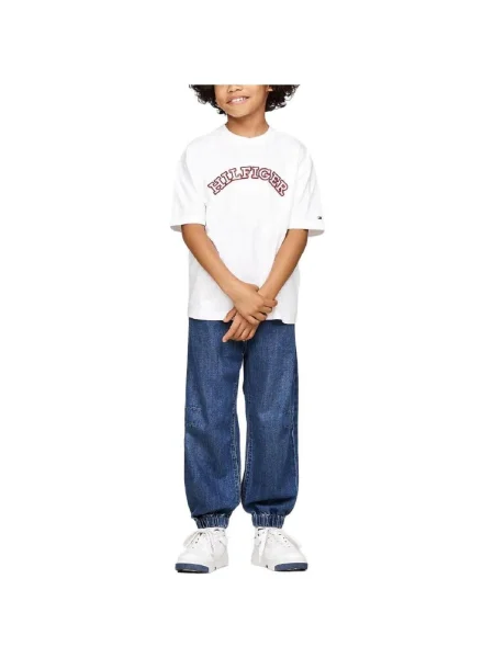 Tricou copii Tommy Hilfiger alb