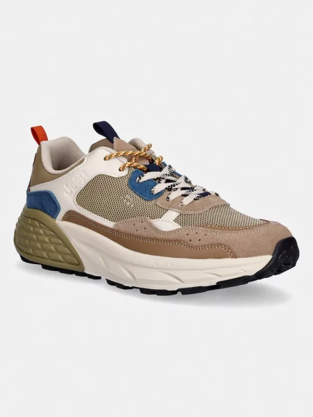 Jeep GROOVE WASHED MESH sneakers boty hnědé