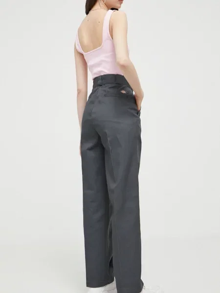 Штани Dickies пряме висока посадка сірий